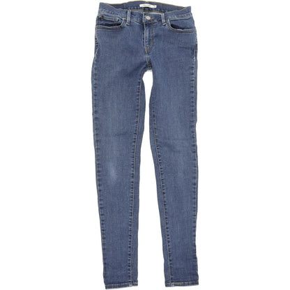 Levi's 710 Super Women Blue Skinny Slim Stretch Jeans W28 L32