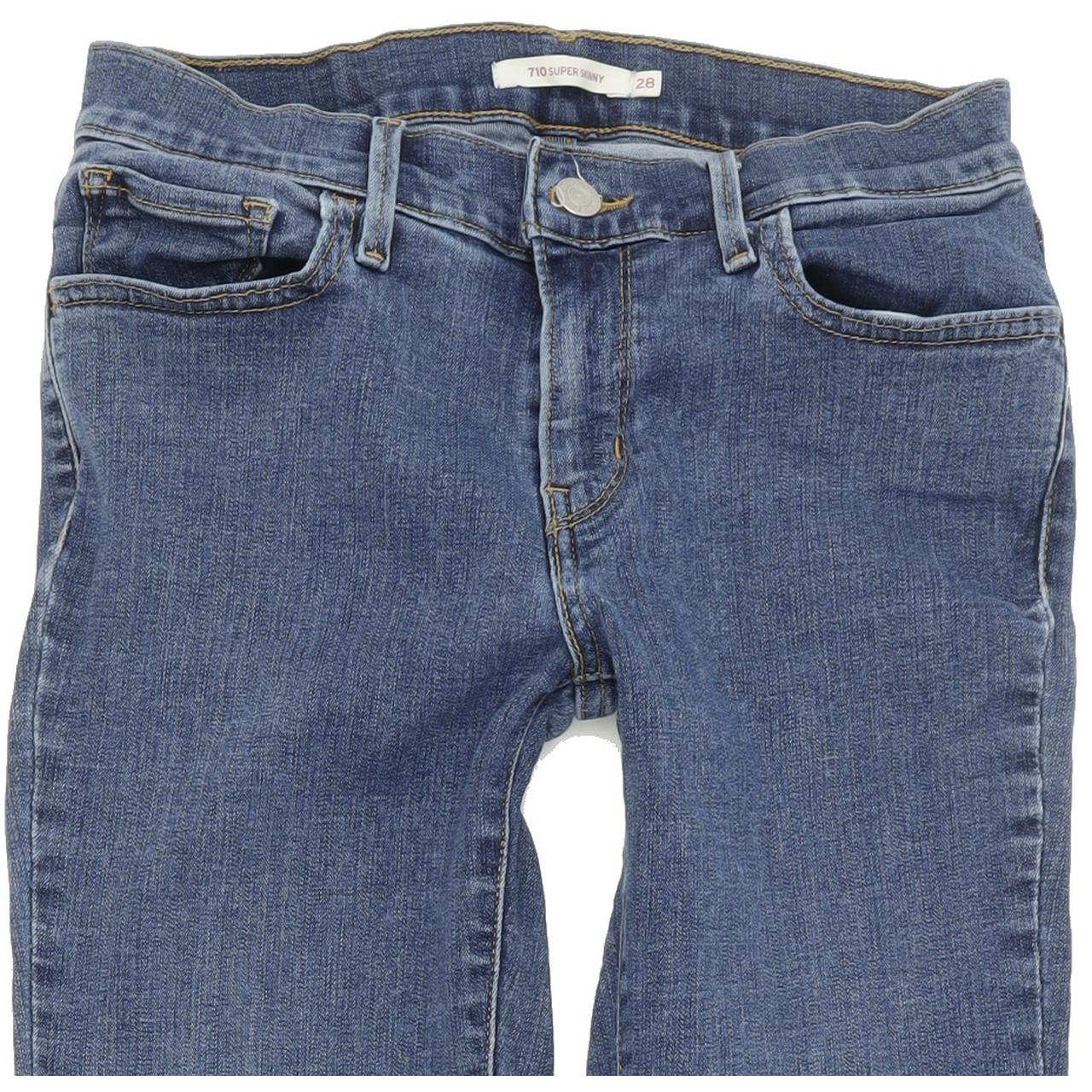 Levi's 710 Super Women Blue Skinny Slim Stretch Jeans W28 L32