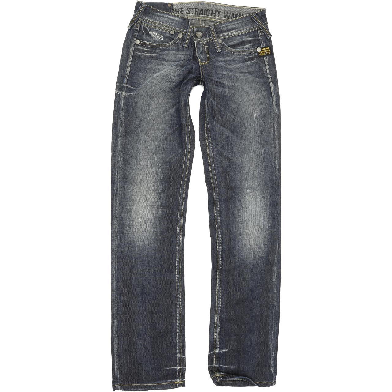 G-Star Core Women Blue Straight Regular Jeans W26 L32