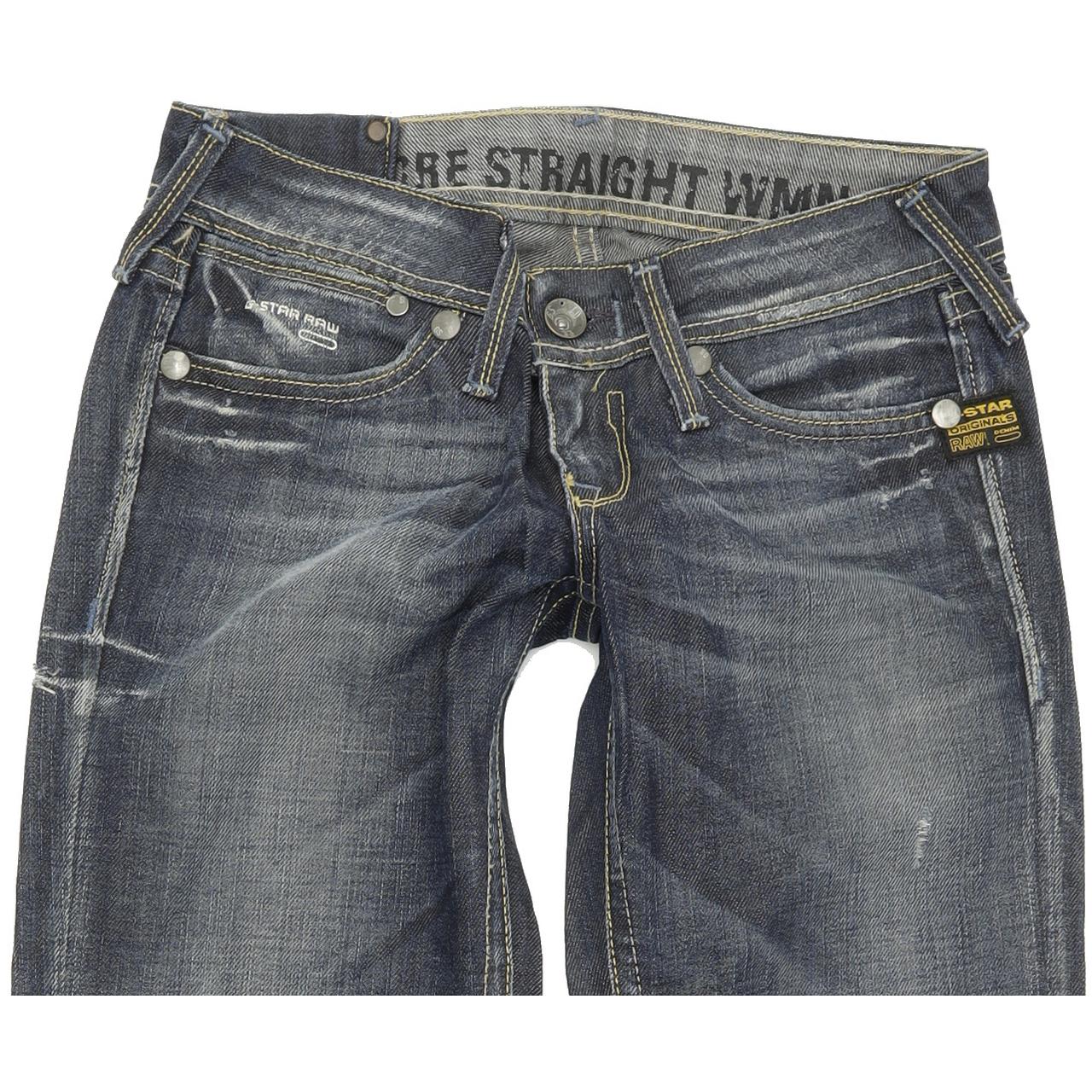 G-Star Core Women Blue Straight Regular Jeans W26 L32