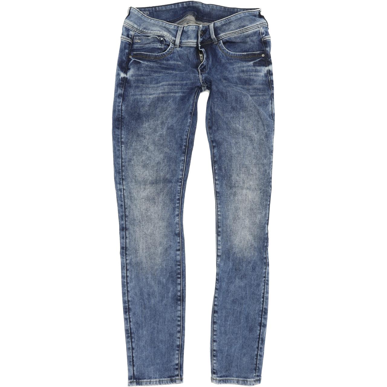 G-Star Lynn Mid Women Blue Skinny Slim Stretch Jeans W29 L32