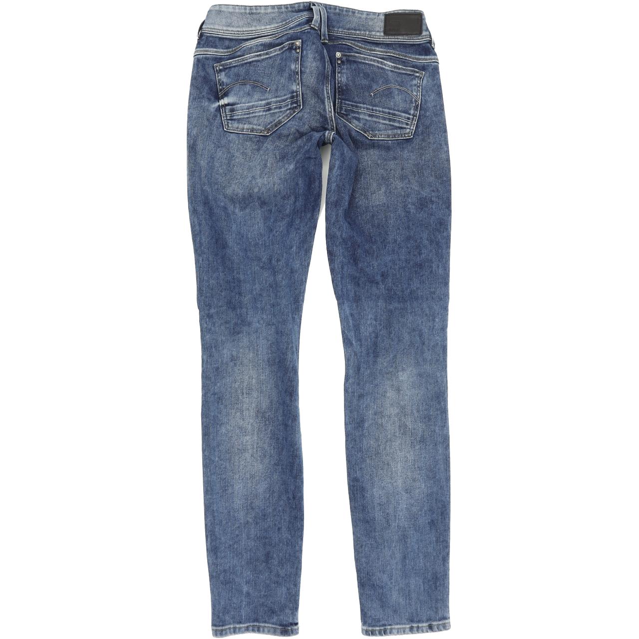 G-Star Lynn Mid Women Blue Skinny Slim Stretch Jeans W29 L32