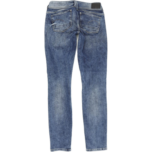 G-Star Lynn Mid Women Blue Skinny Slim Stretch Jeans W29 L32