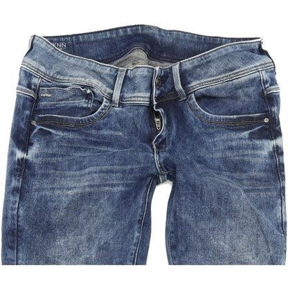 G-Star Lynn Mid Women Blue Skinny Slim Stretch Jeans W29 L32
