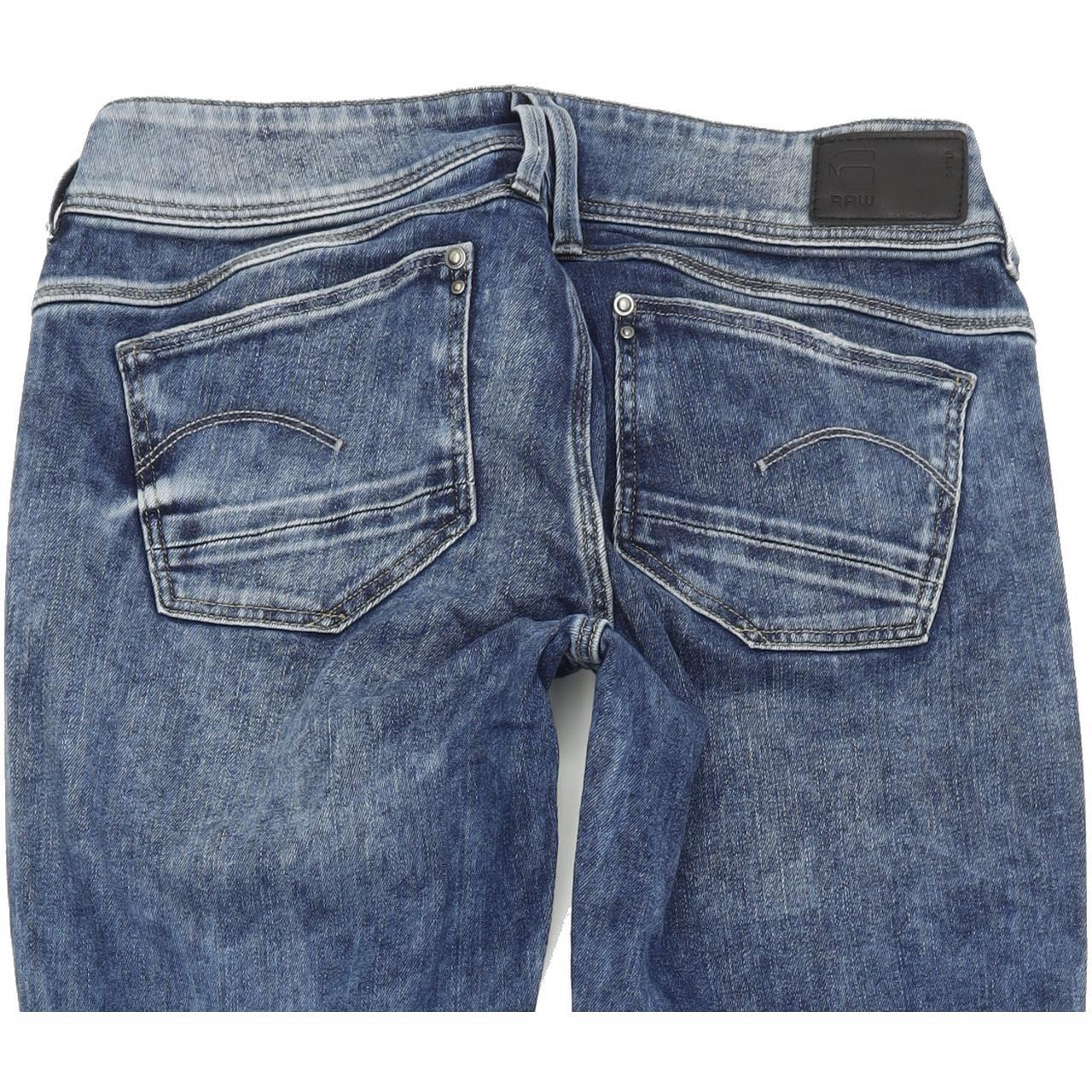 G-Star Lynn Mid Women Blue Skinny Slim Stretch Jeans W29 L32