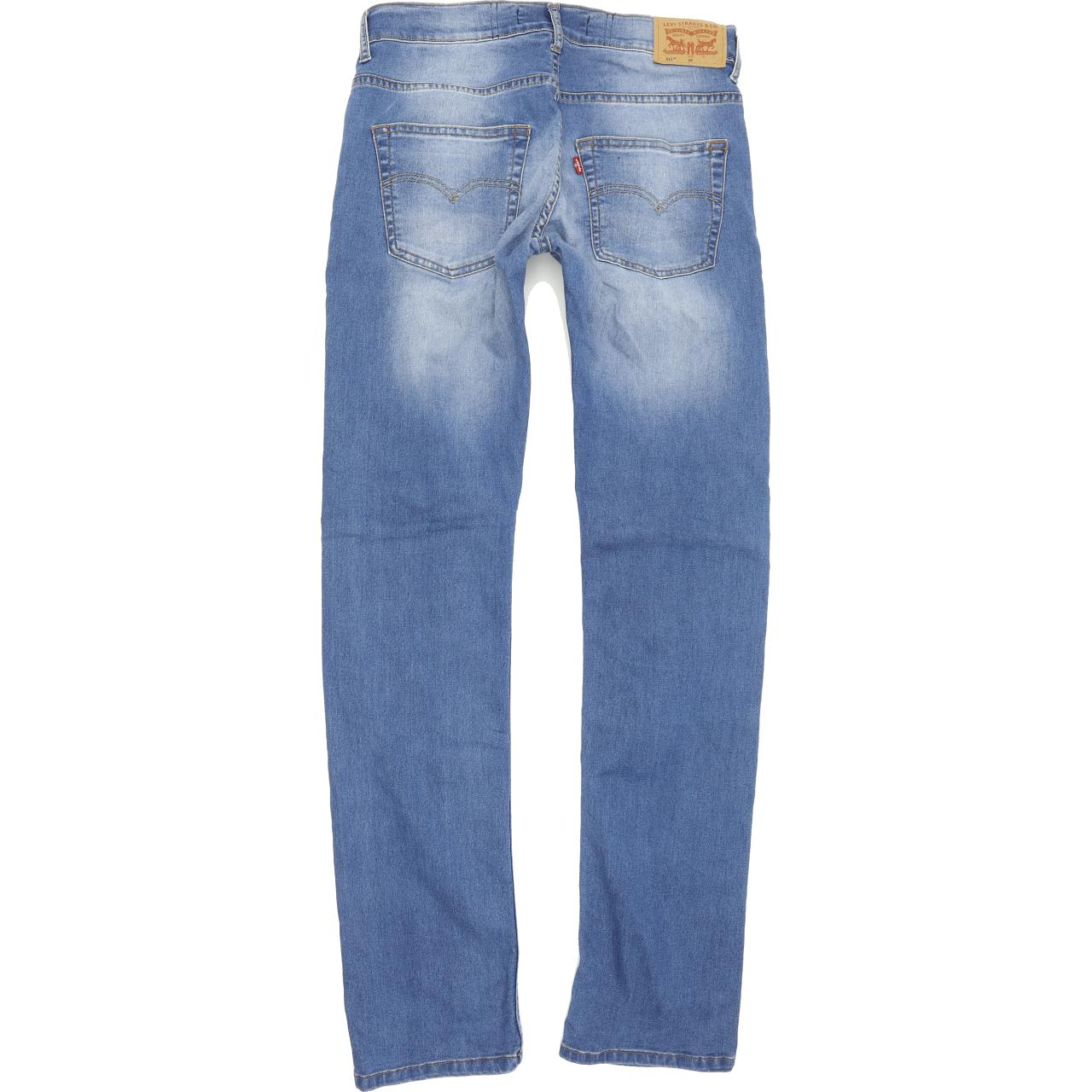 Levi's 511 Kids Blue Straight Slim Stretch Jeans W28 L32