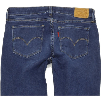 Levi's 711 Women Blue Skinny Slim Stretch Jeans W28 L32
