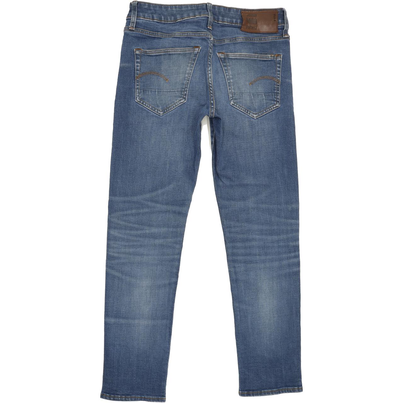 G-Star 3301 Men Blue Straight Slim Jeans W29 L29