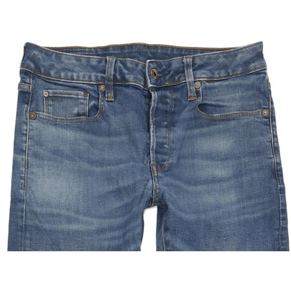 G-Star 3301 Men Blue Straight Slim Jeans W29 L29