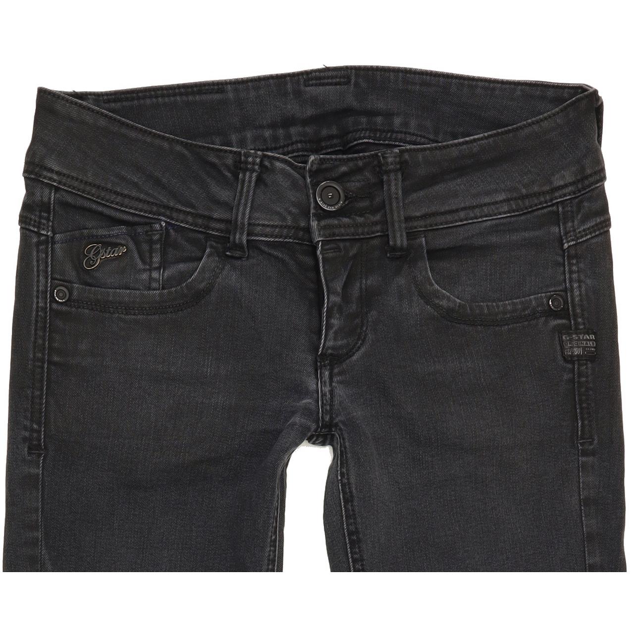G-Star Lynn Women Black Skinny Slim Stretch Jeans W27 L29