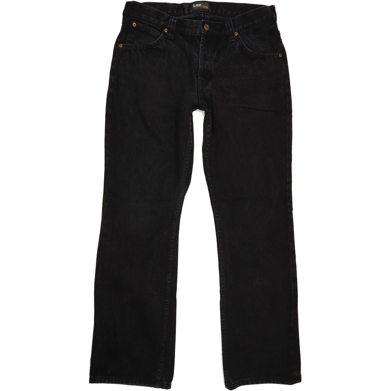 Lee Roscoe Men Black Straight Regular Jeans W34 L32