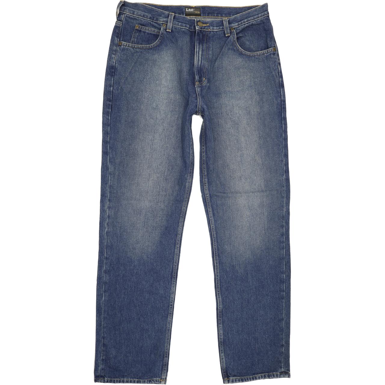 Lee Chicago Men Blue Straight Regular Jeans W36 L34