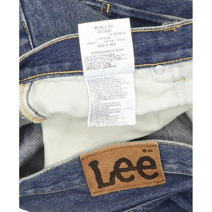 Lee Chicago Men Blue Straight Regular Jeans W36 L34