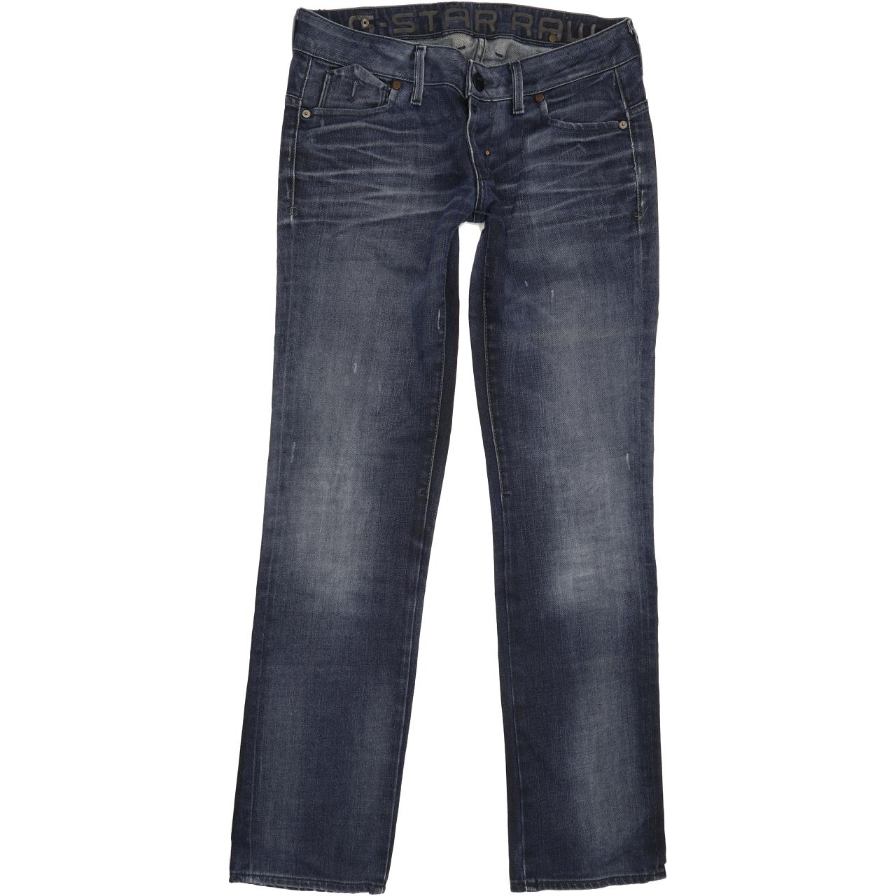 G-Star Corvet Women Blue Straight Slim Stretch Jeans W29 L32