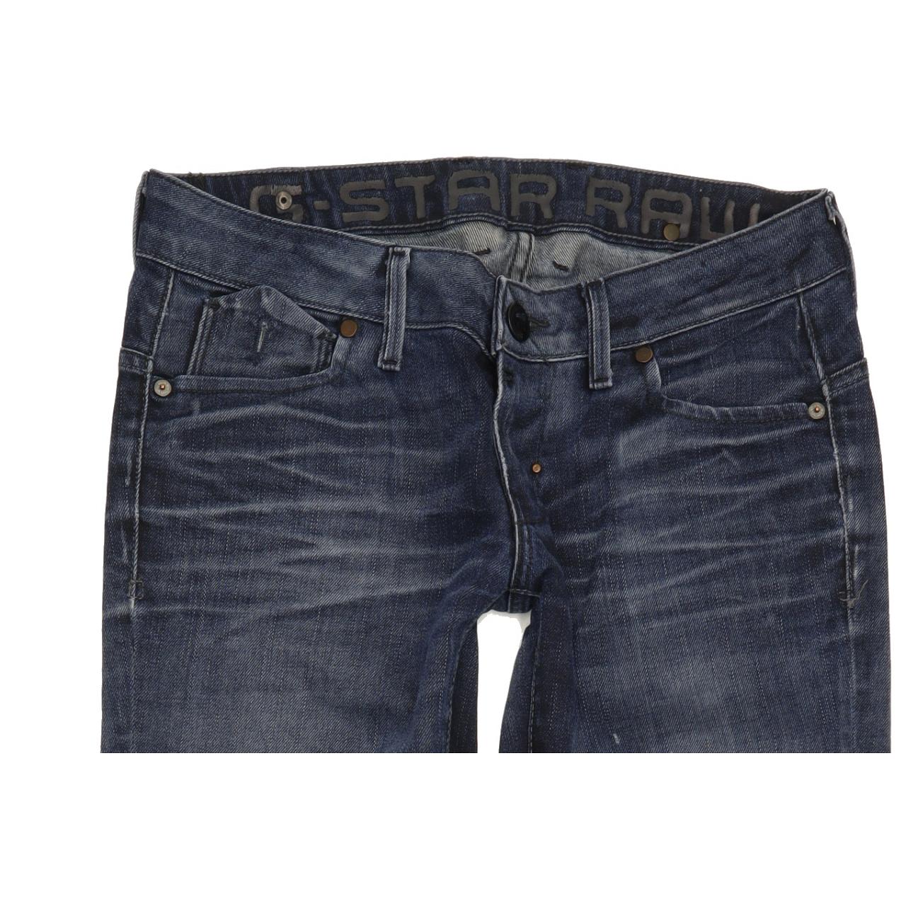 G-Star Corvet Women Blue Straight Slim Stretch Jeans W29 L32
