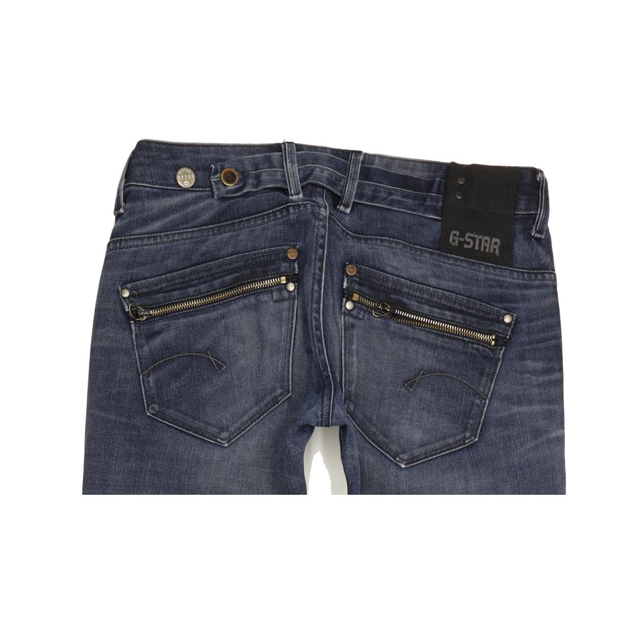 G-Star Corvet Women Blue Straight Slim Stretch Jeans W29 L32