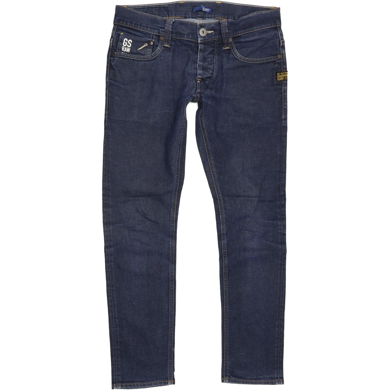 G-Star Defend Men Blue Straight Slim Stretch Jeans W30 L28