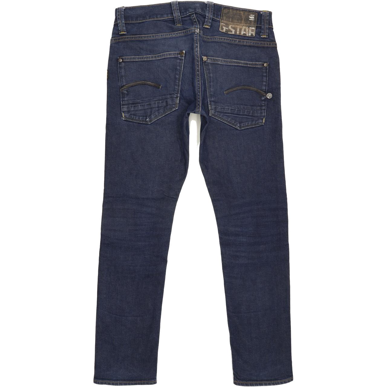 G-Star Defend Men Blue Straight Slim Stretch Jeans W30 L28
