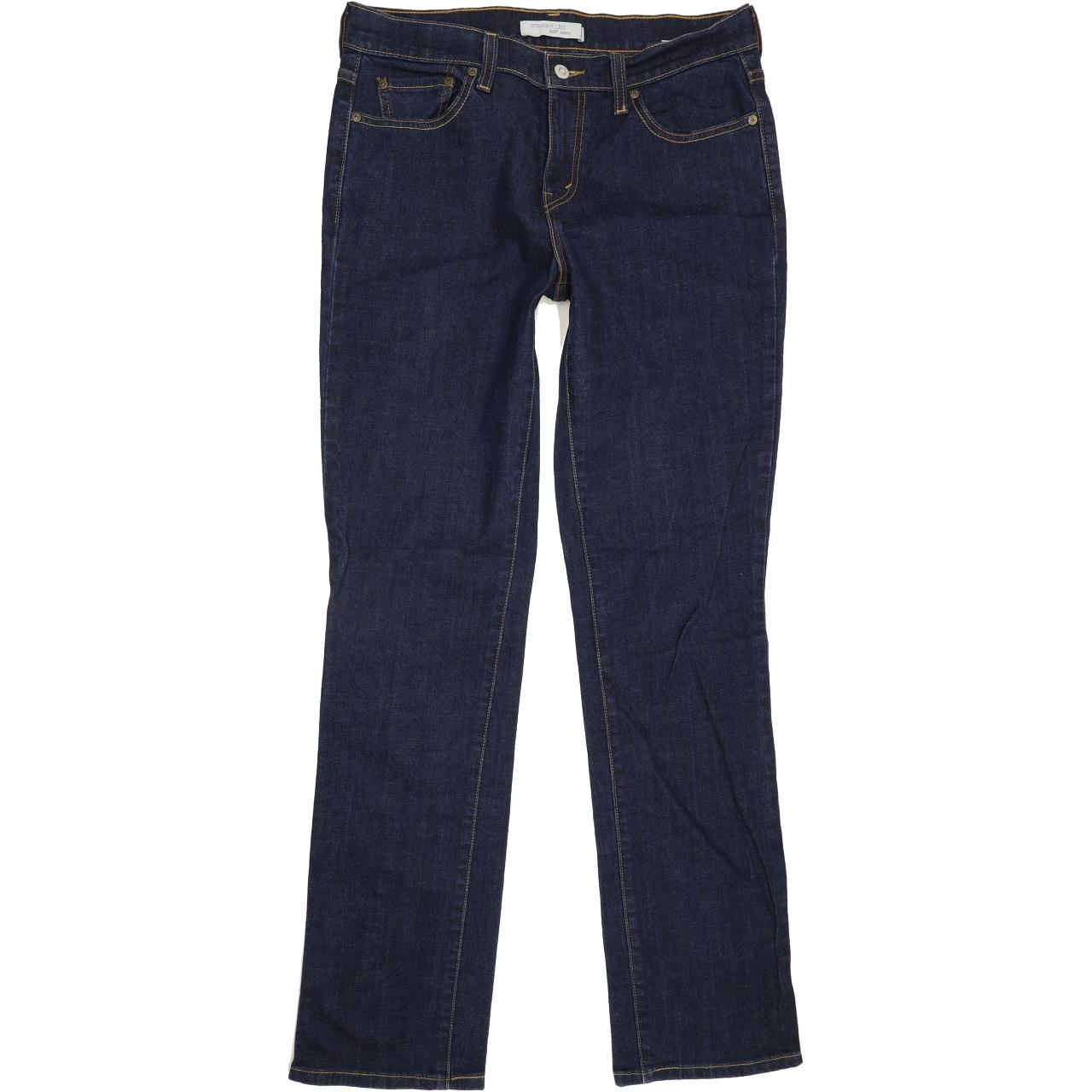 Levi's 505 Women Blue Straight Regular Stretch Jeans W32 L33