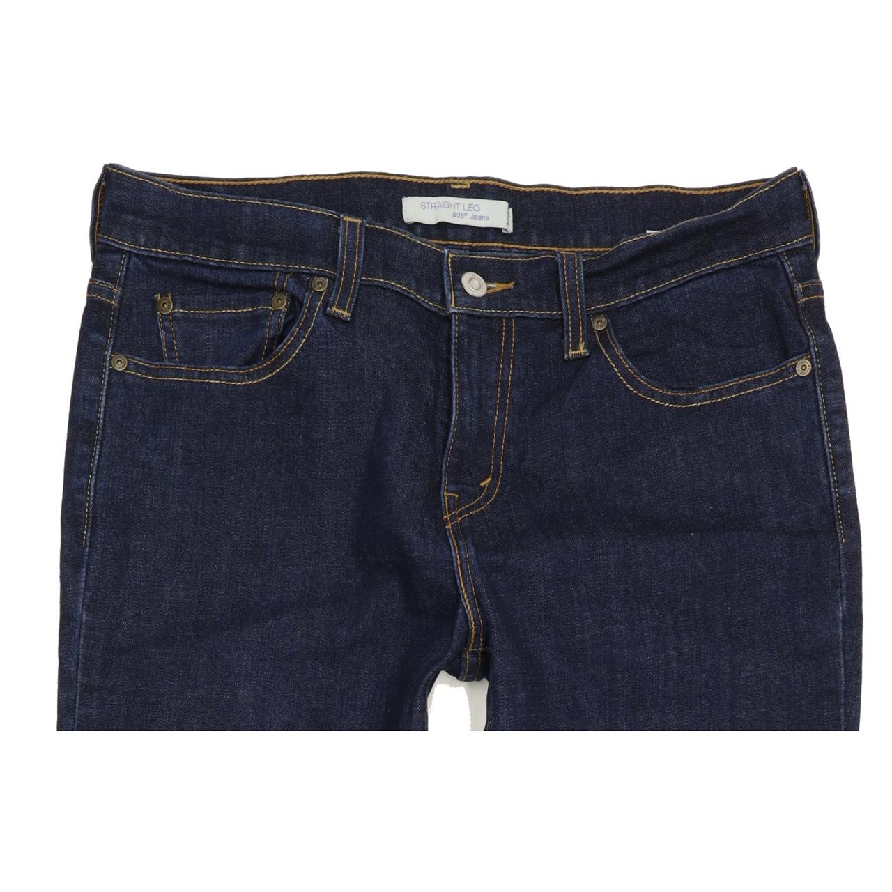 Levi's 505 Women Blue Straight Regular Stretch Jeans W32 L33