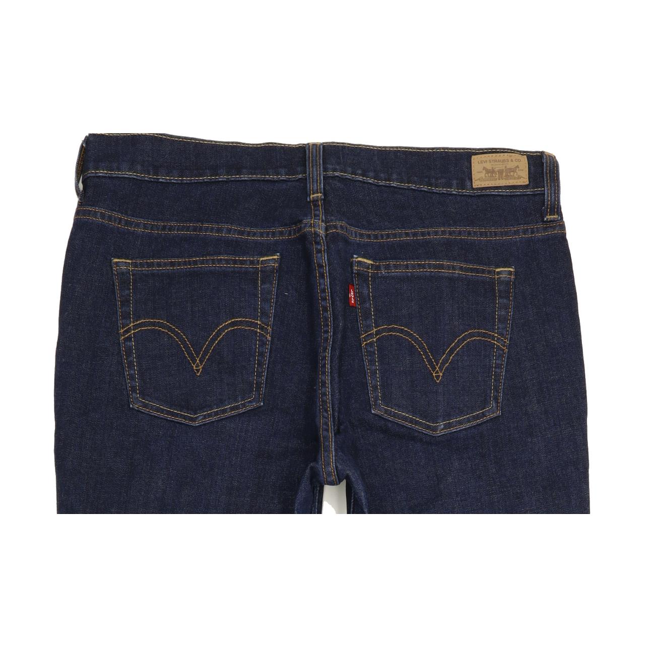 Levi's 505 Women Blue Straight Regular Stretch Jeans W32 L33