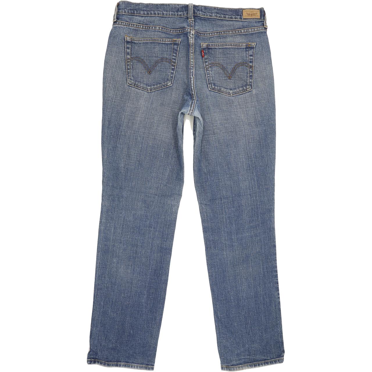 Levi's 505 Women Blue Straight Regular Stretch Jeans W32 L31