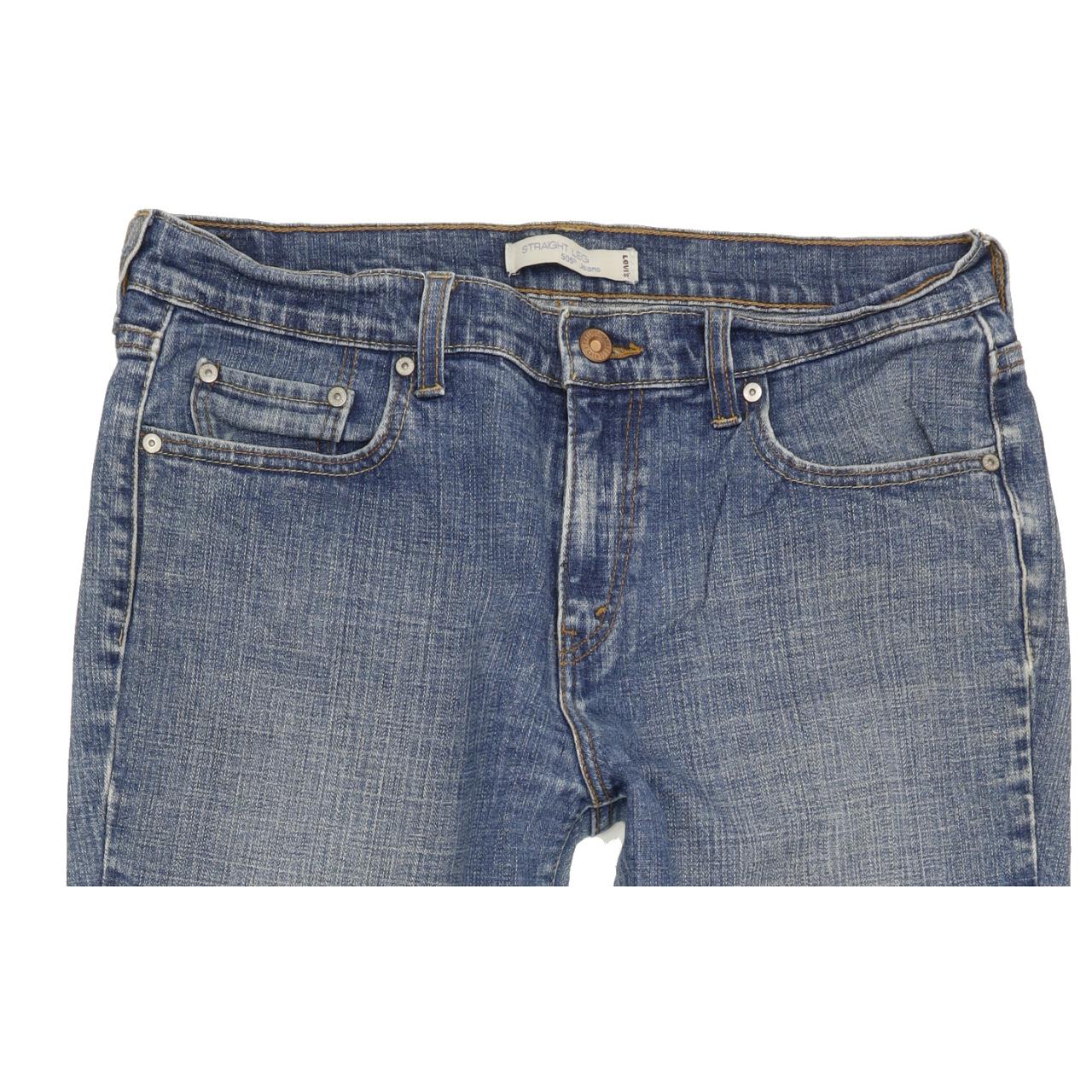 Levi's 505 Women Blue Straight Regular Stretch Jeans W32 L31