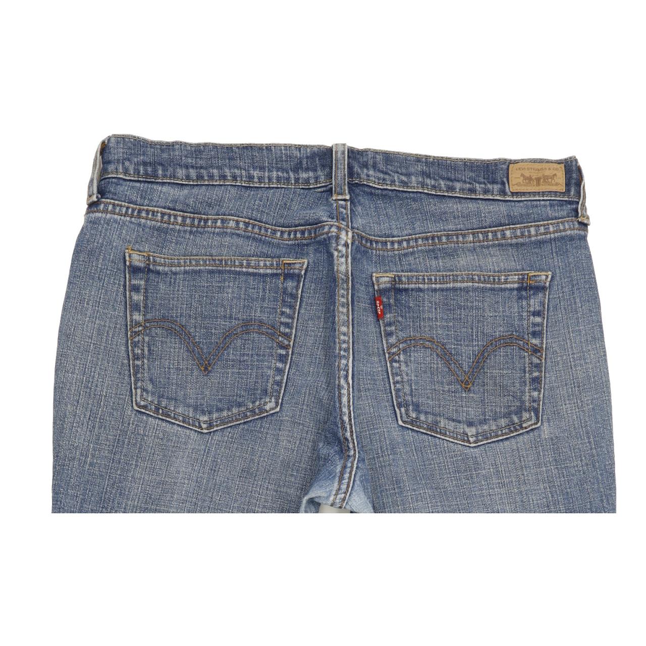 Levi's 505 Women Blue Straight Regular Stretch Jeans W32 L31