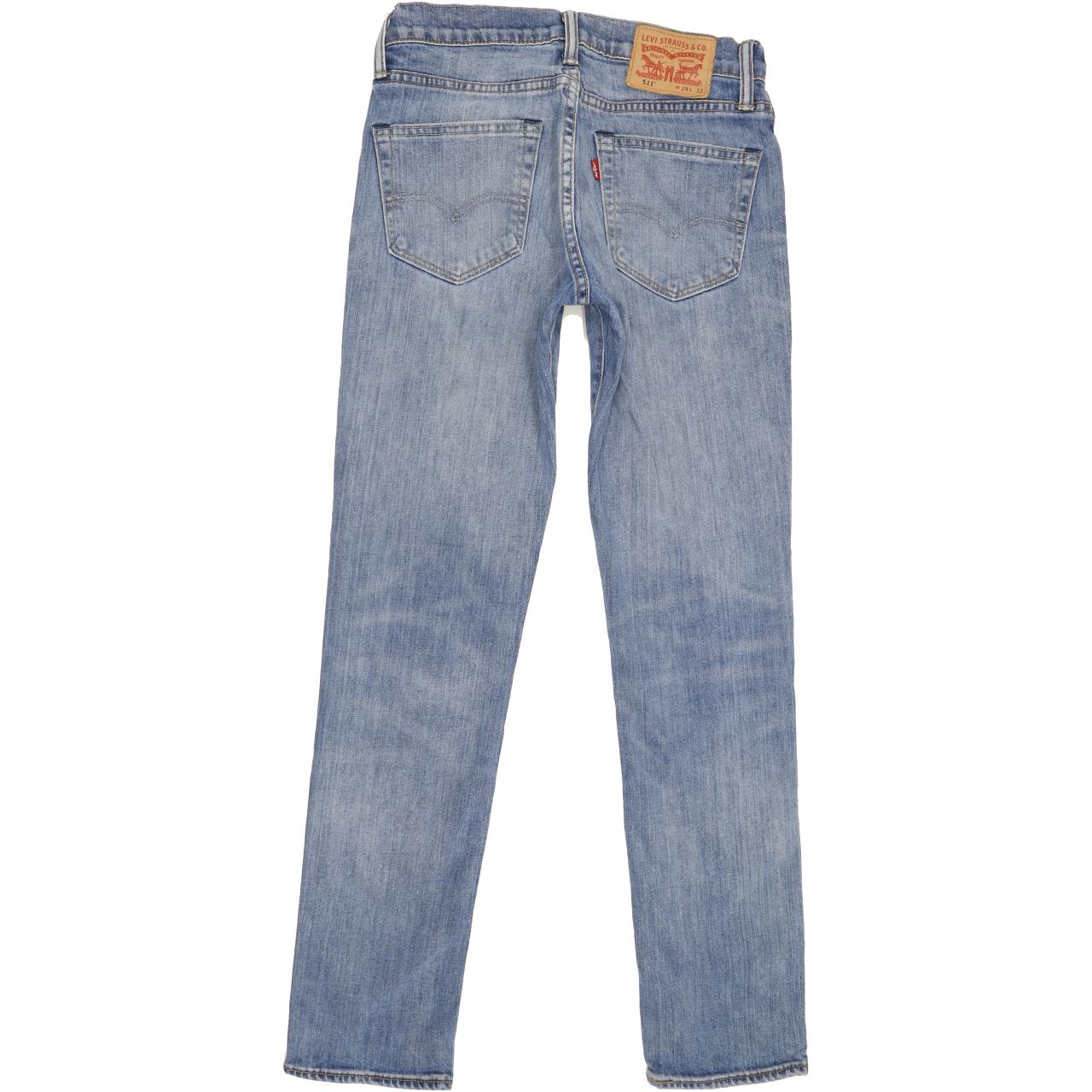 Levi's 511 Men Blue Straight Slim Stretch Jeans W29 L31