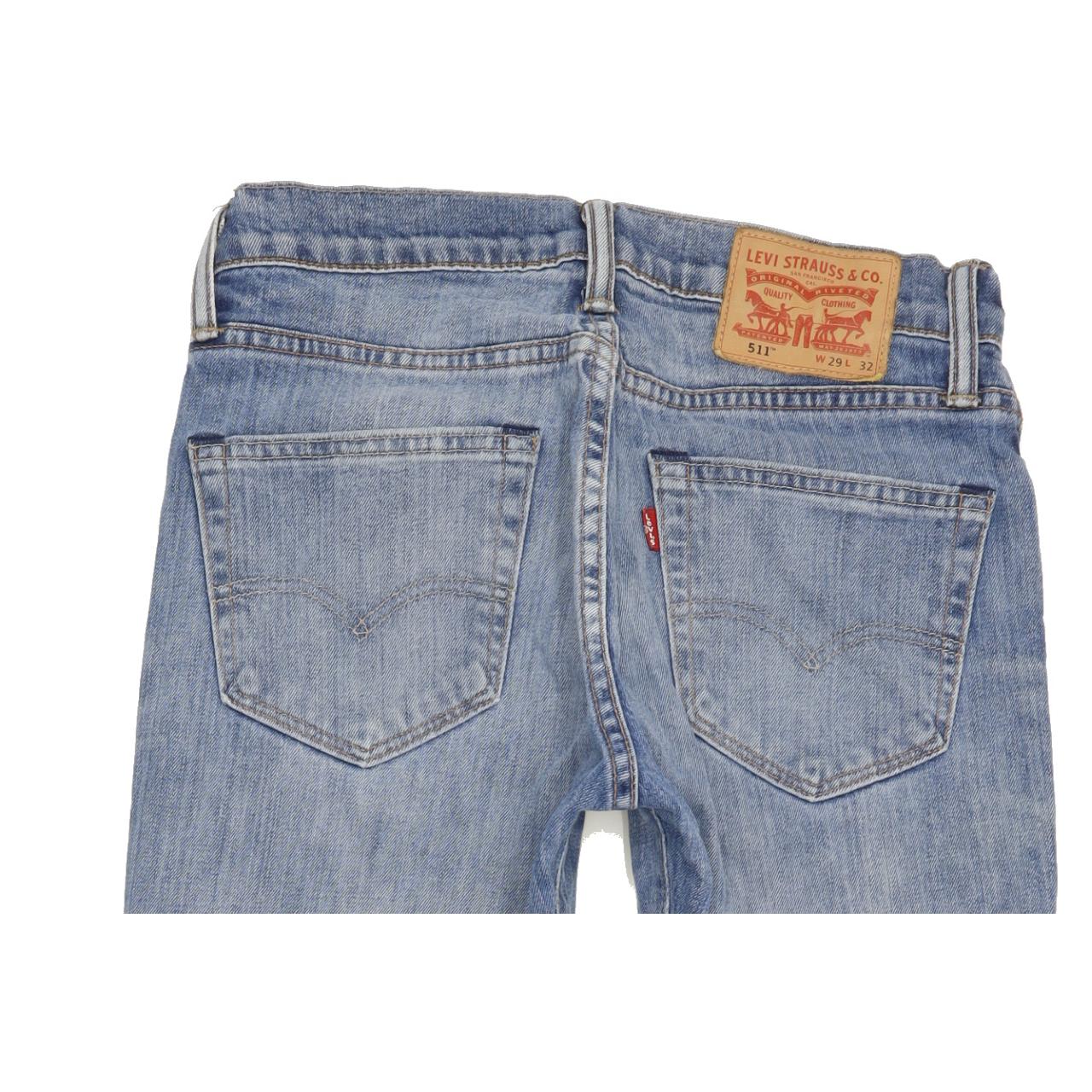 Levi's 511 Men Blue Straight Slim Stretch Jeans W29 L31