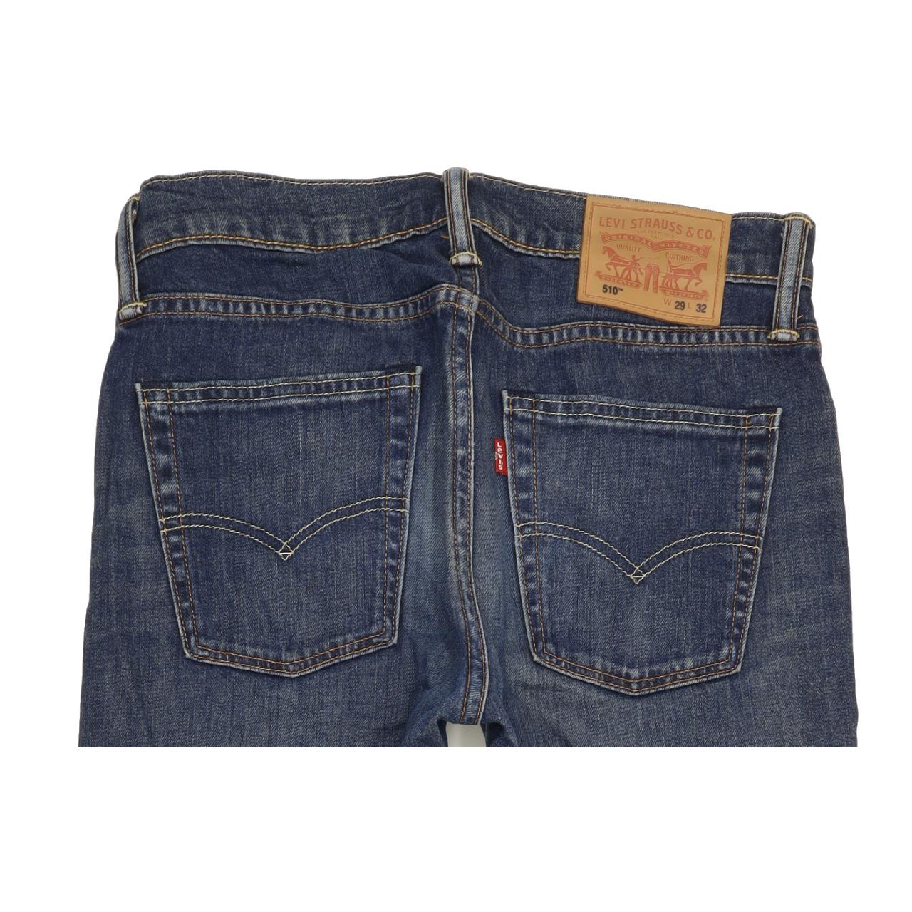 Levi's 510 Men Blue Skinny Slim Stretch Jeans W29 L31