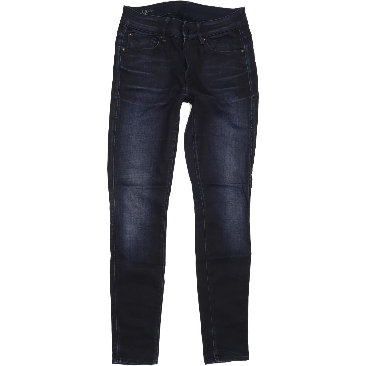 G-Star 3301 Contour High Women Blue Skinny Regular Stretch Jeans W28 L30