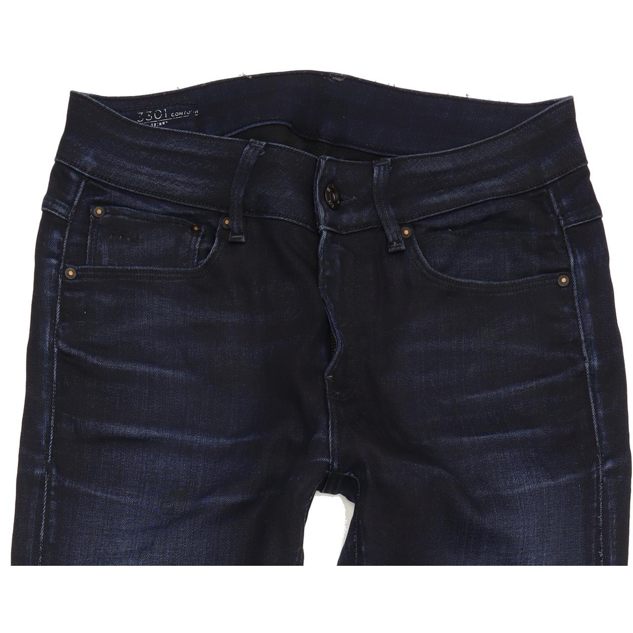 G-Star 3301 Contour High Women Blue Skinny Regular Stretch Jeans W28 L30