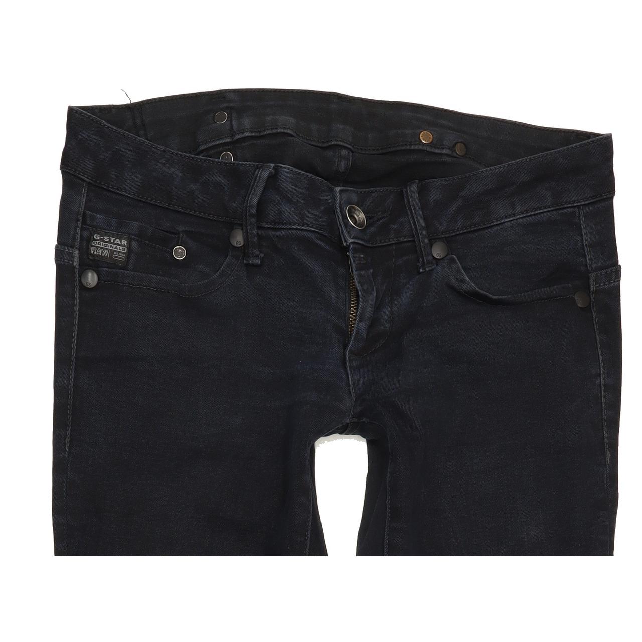 G-Star Midge Women Navy Straight Slim Stretch Jeans W28 L32
