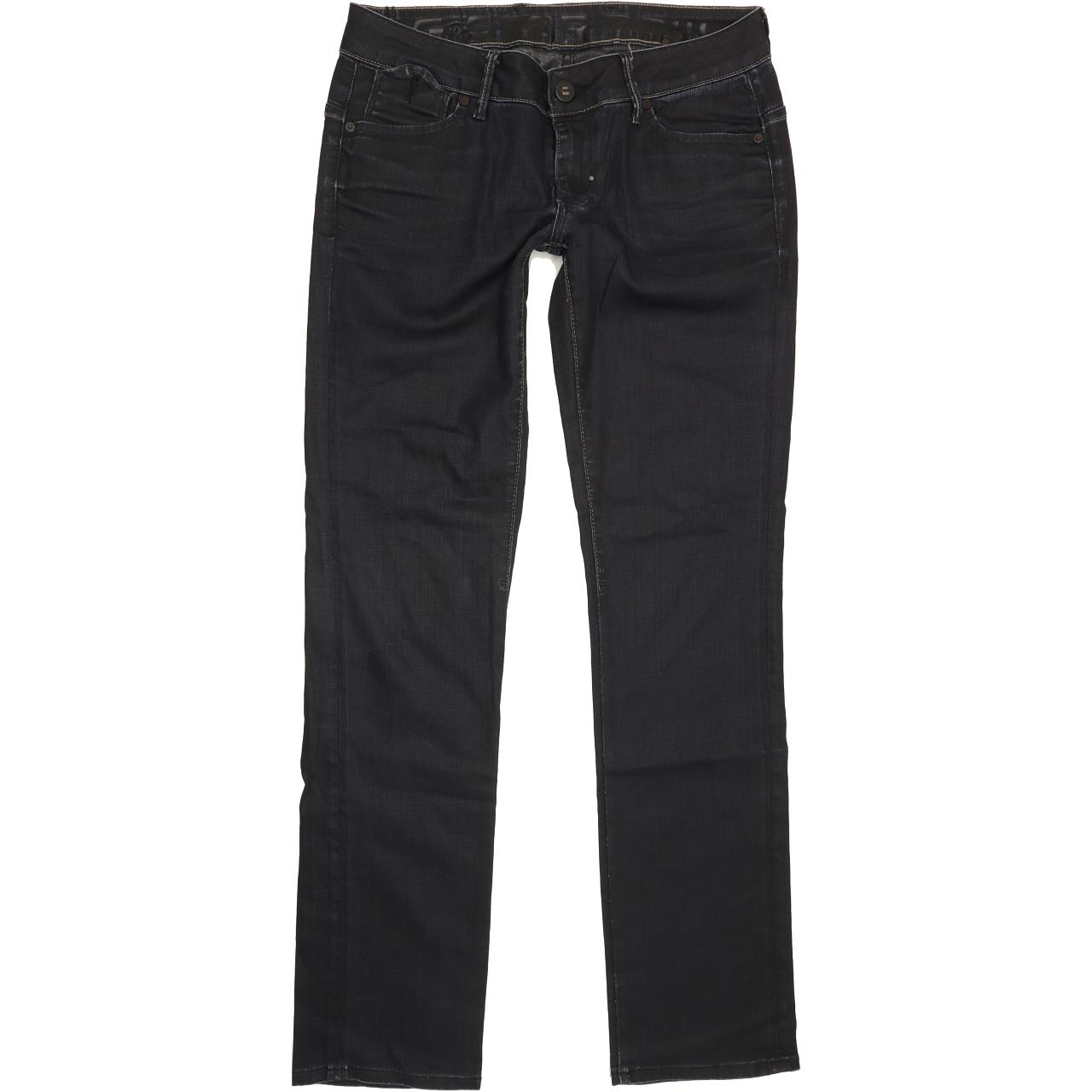 G-Star Corvet Women Navy Straight Slim Stretch Jeans W30 L33