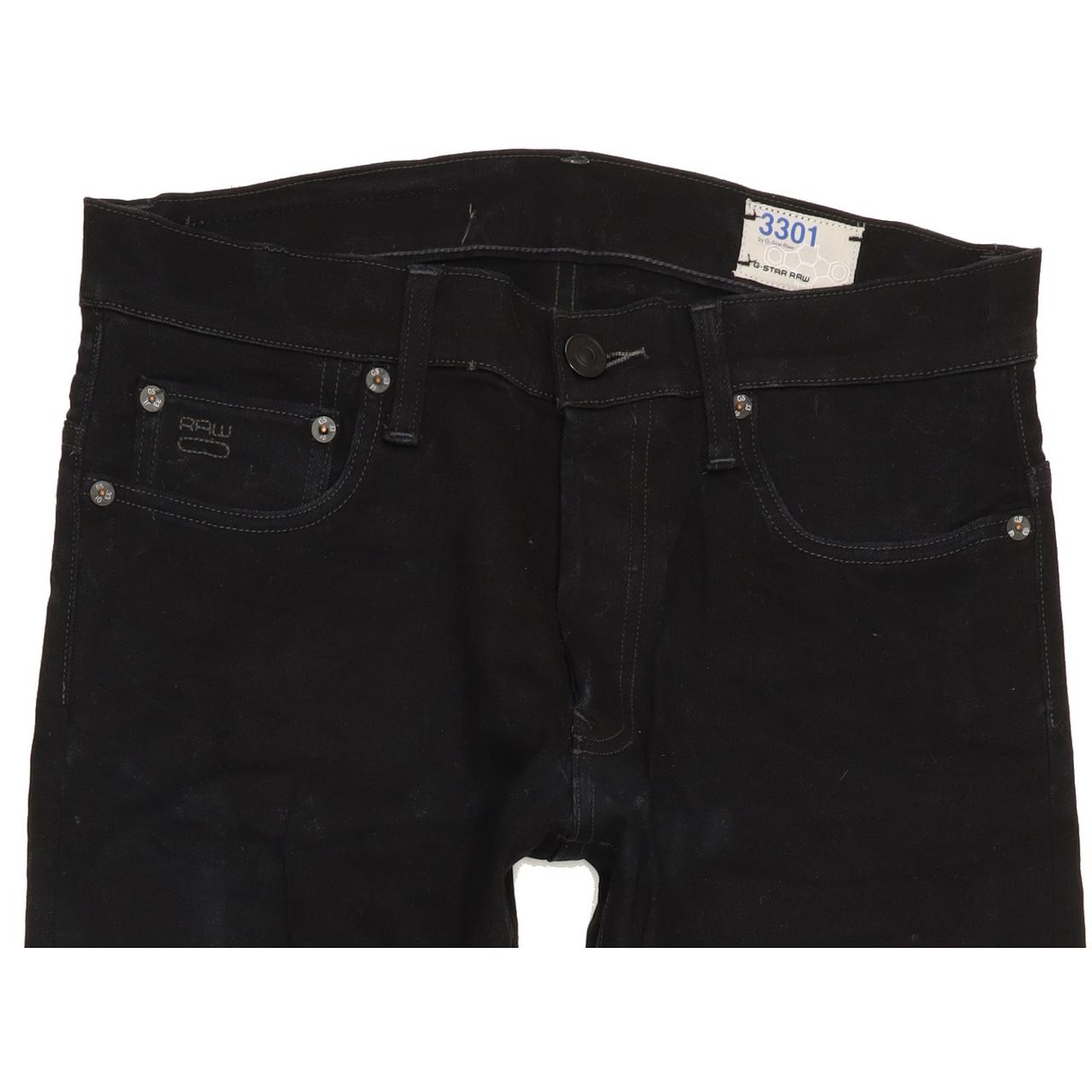 G-Star 3301 Men Black Skinny Slim Stretch Jeans W31 L33