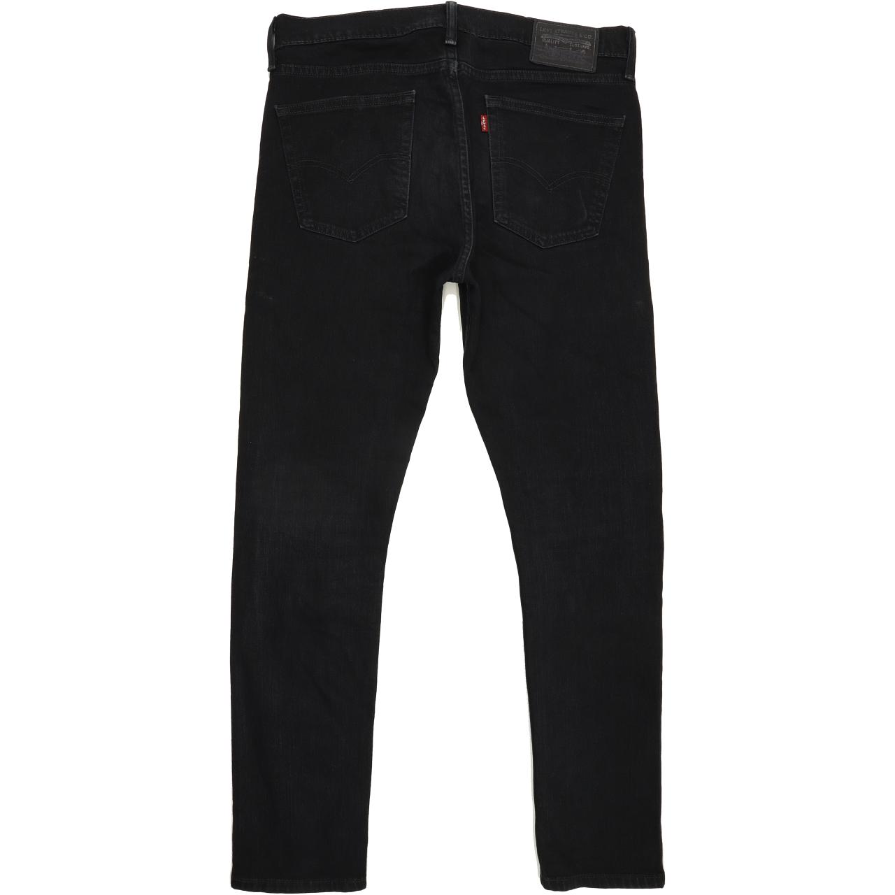Levi's Men Black Straight Regular Stretch Jeans W32 L31