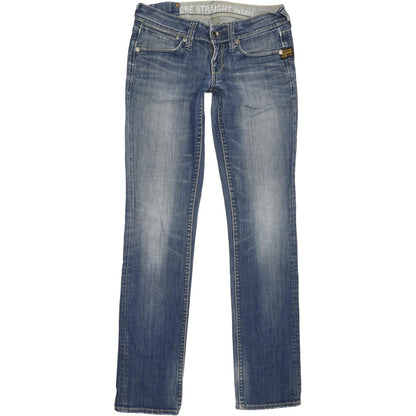 G-Star Core Women Blue Straight Slim Stretch Jeans W27 L33