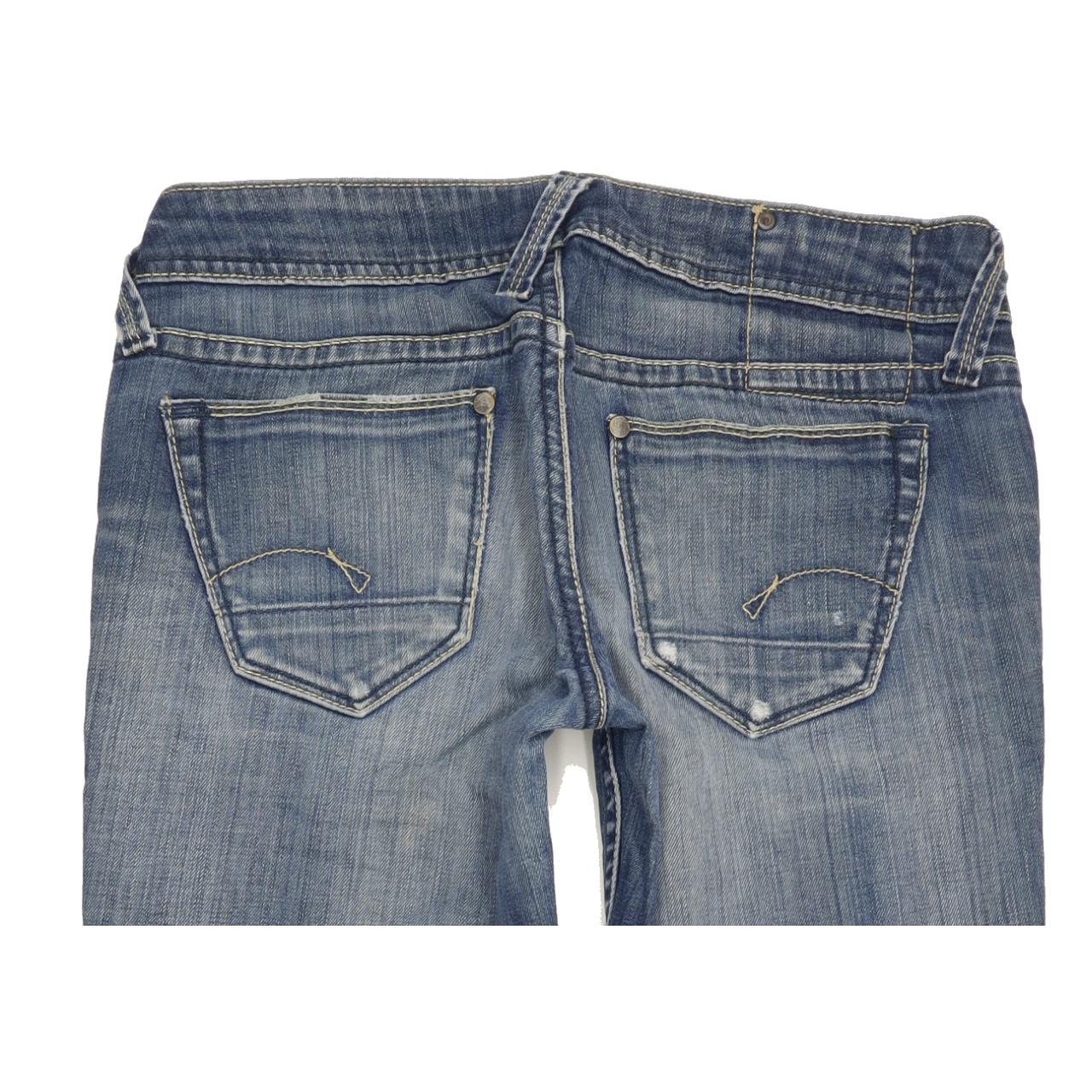 G-Star Core Women Blue Straight Slim Stretch Jeans W27 L33