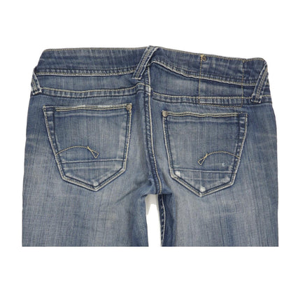 G-Star Core Women Blue Straight Slim Stretch Jeans W27 L33