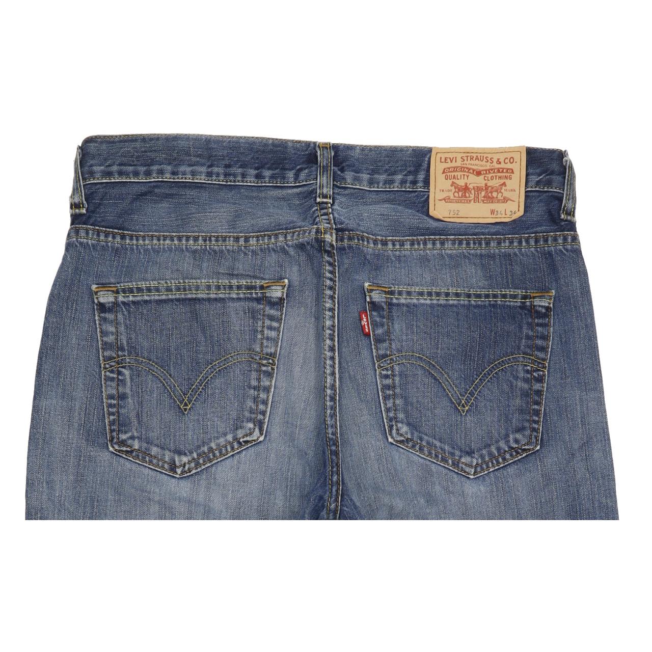 Levi's 752 Men Blue Straight Regular Jeans W34 L30