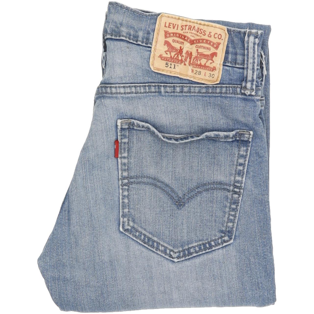 Levi's 511 Men Blue Straight Slim Stretch Jeans W28 L29