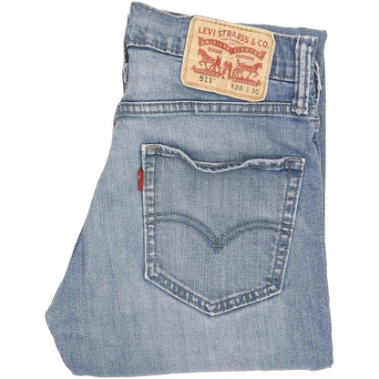 Levi's 511 Men Blue Straight Slim Stretch Jeans W28 L29