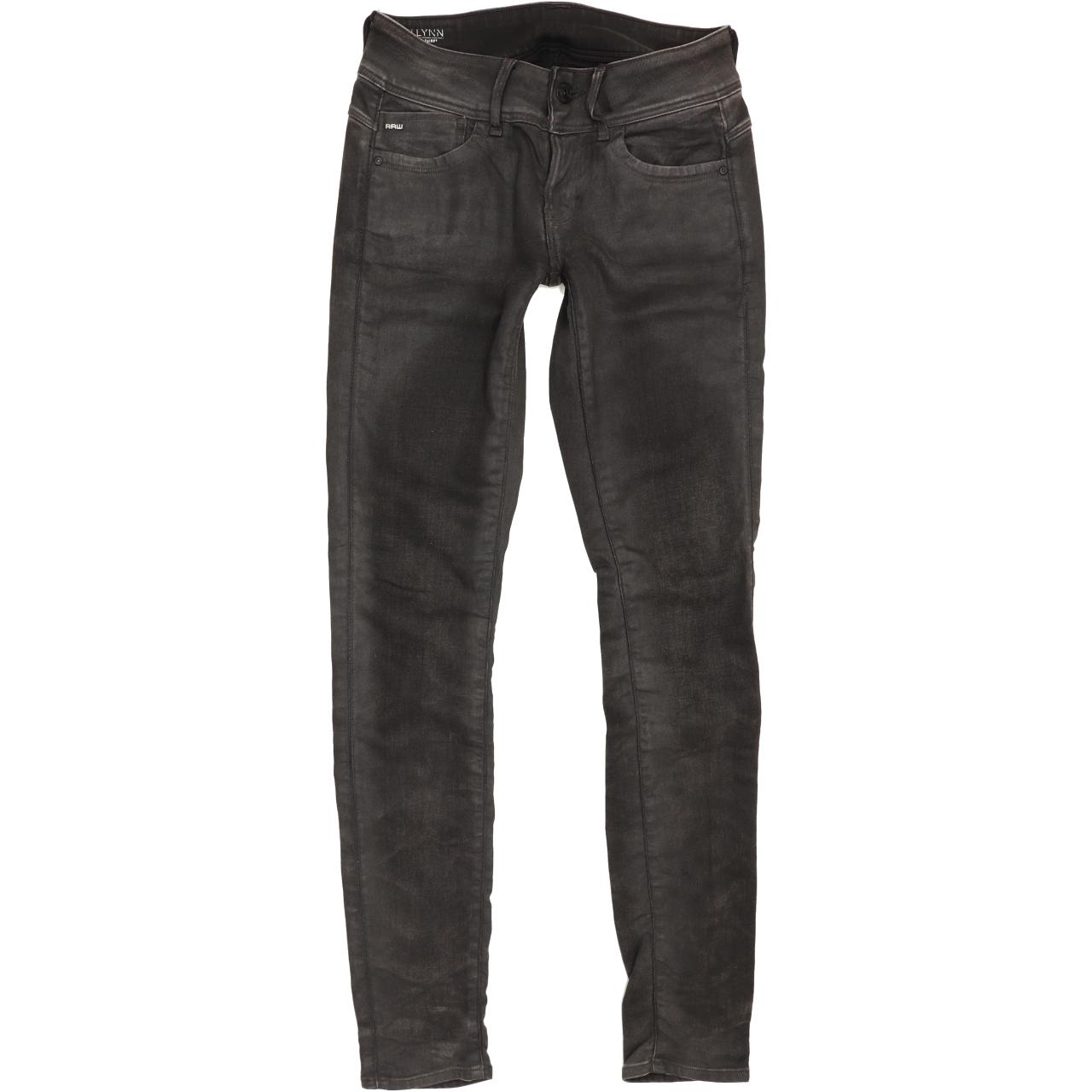 G-Star Lynn Mid Women Charcoal Skinny Slim Stretch Jeans W26 L32