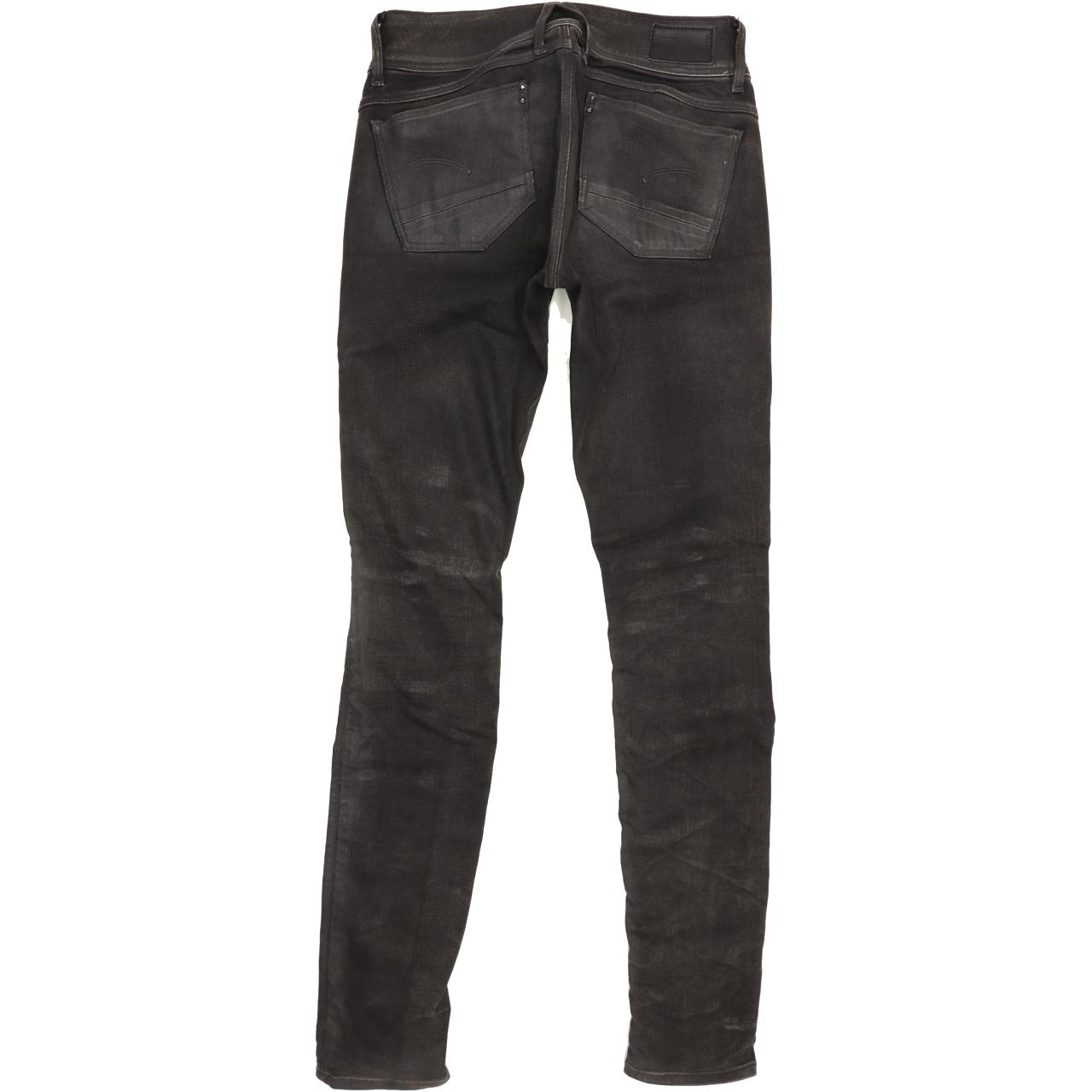 G-Star Lynn Mid Women Charcoal Skinny Slim Stretch Jeans W26 L32
