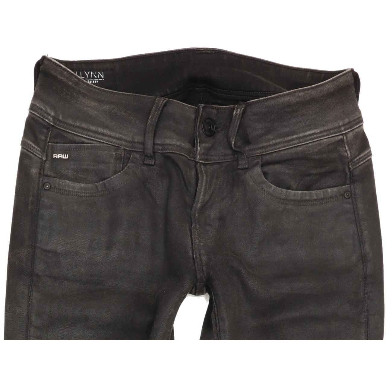 G-Star Lynn Mid Women Charcoal Skinny Slim Stretch Jeans W26 L32