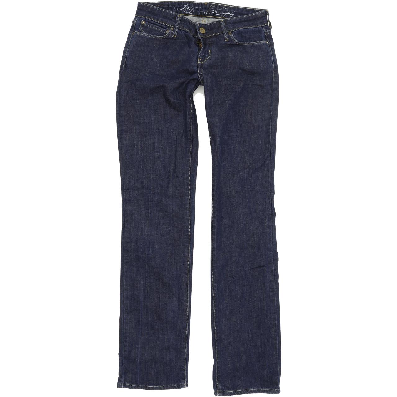 Levi's Demi Curve Women Blue Straight Regular Stretch Jeans W26 L32