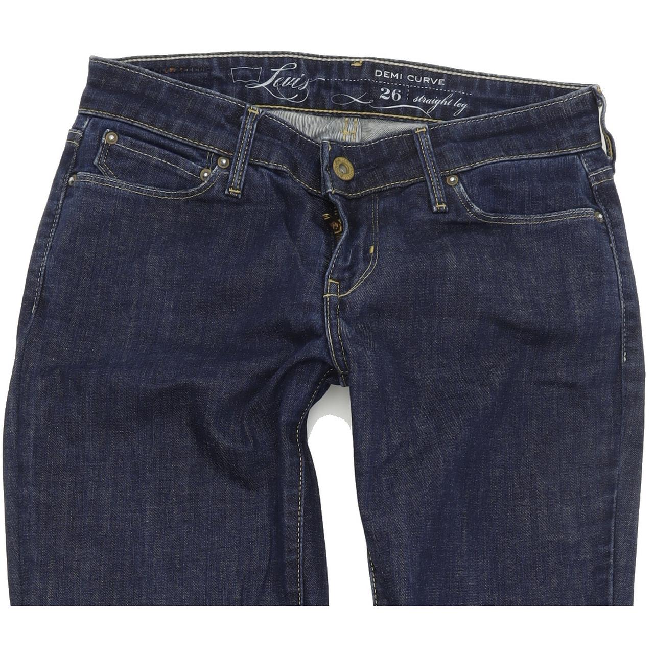 Levi's Demi Curve Women Blue Straight Regular Stretch Jeans W26 L32