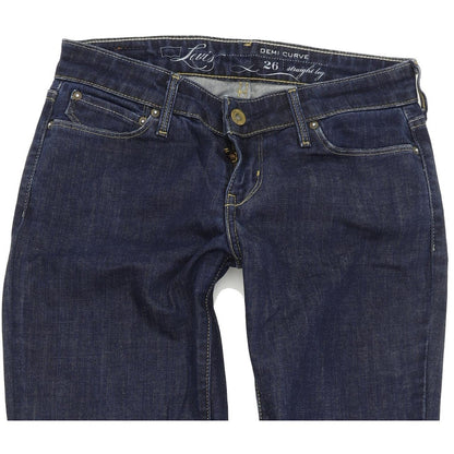 Levi's Demi Curve Women Blue Straight Regular Stretch Jeans W26 L32
