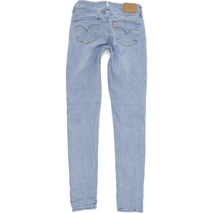 Levi's 711 Women Blue Skinny Slim Stretch Jeans W25 L30
